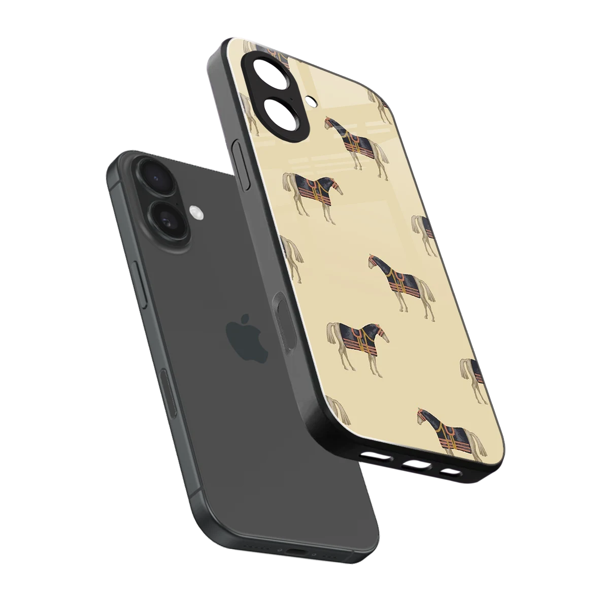 Vintage Rider sleek iphone 17 cover with tempered glass back and TPU edges