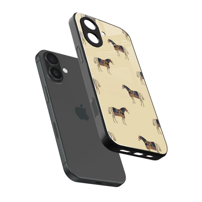 Vintage Rider sleek iphone 17 cover with tempered glass back and TPU edges