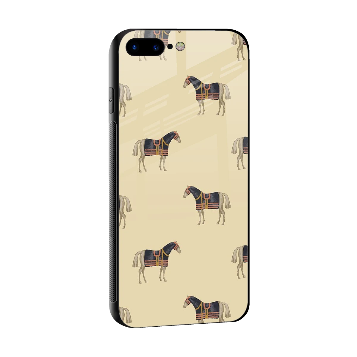 Vintage Rider sleek iphone 8 plus cover with tempered glass back and TPU edges