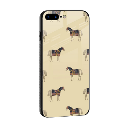 Vintage Rider sleek iphone 8 plus cover with tempered glass back and TPU edges