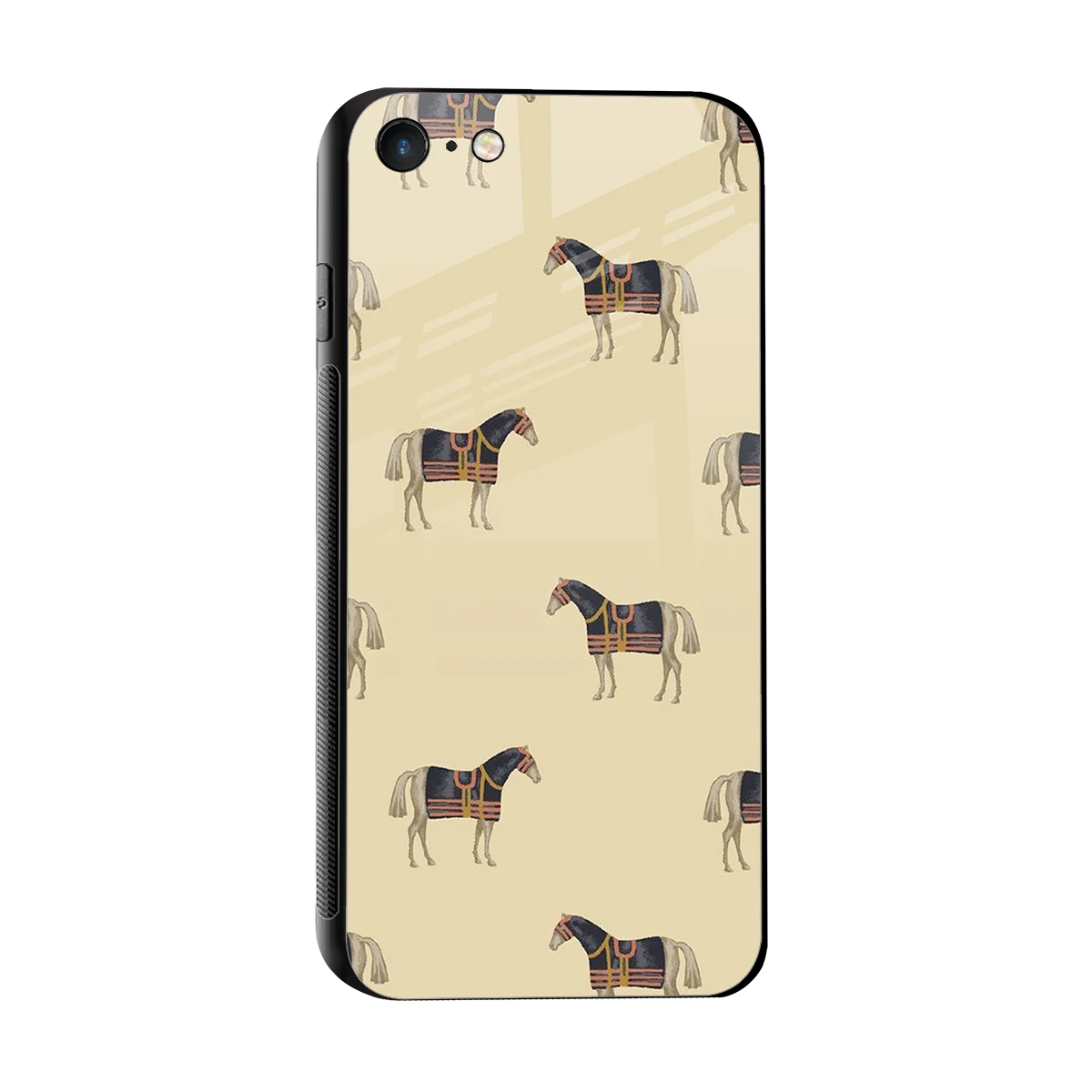 Vintage Rider sleek iphone 7 cover with tempered glass back and TPU edges