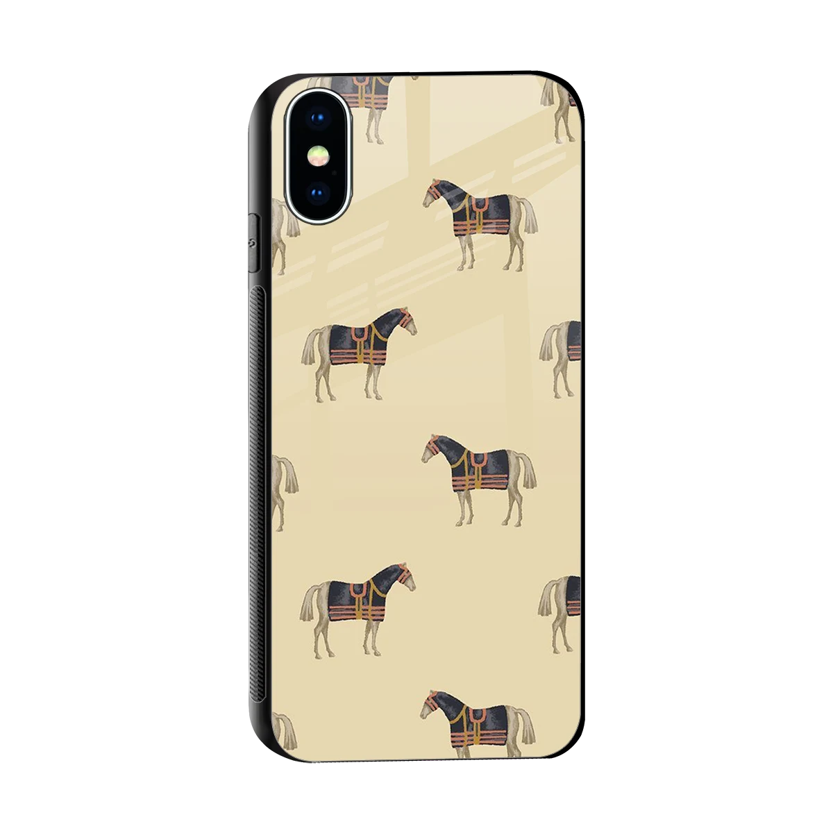 Vintage Rider sleek iphone x cover with tempered glass back and TPU edges