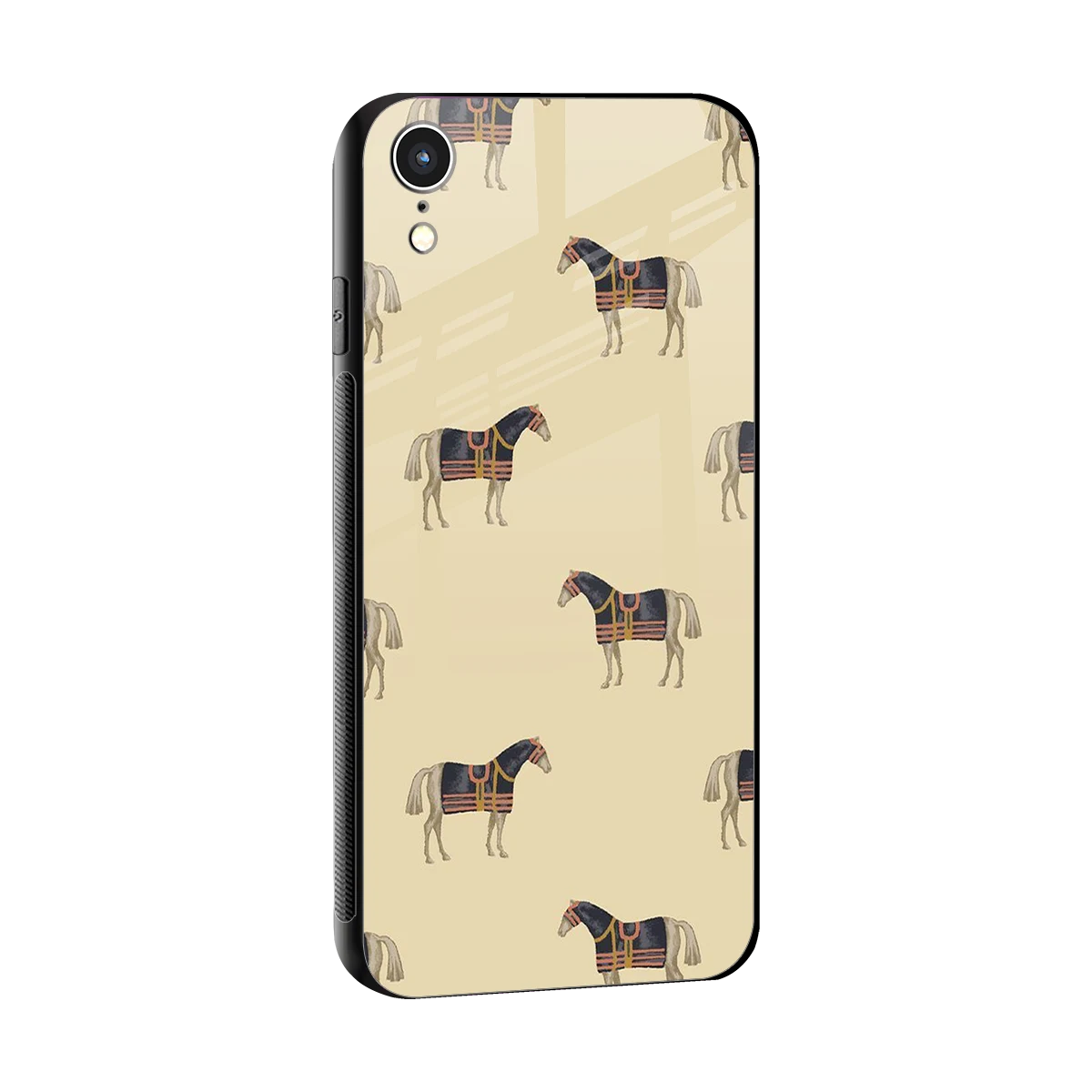 Vintage Rider sleek iphone xr cover with tempered glass back and TPU edges