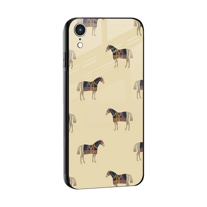 Vintage Rider sleek iphone xr cover with tempered glass back and TPU edges