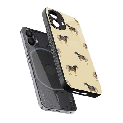 Vintage Rider sleek nothing phone 2 cover with tempered glass back and TPU edges