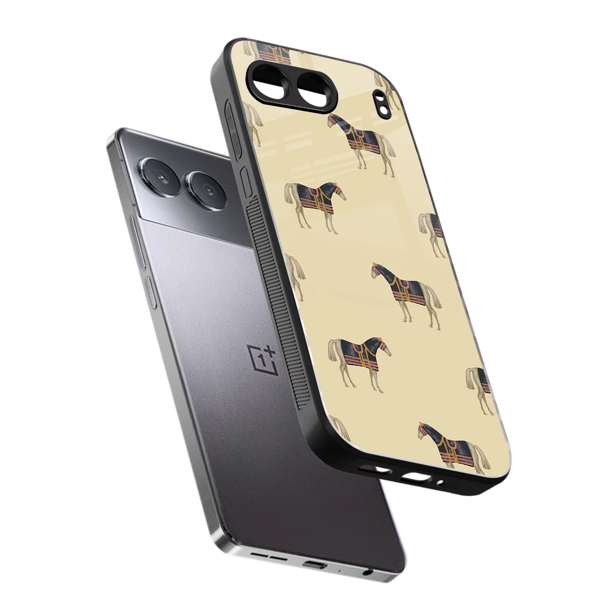 Vintage Rider sleek oneplus nord 4 cover with tempered glass back and TPU edges