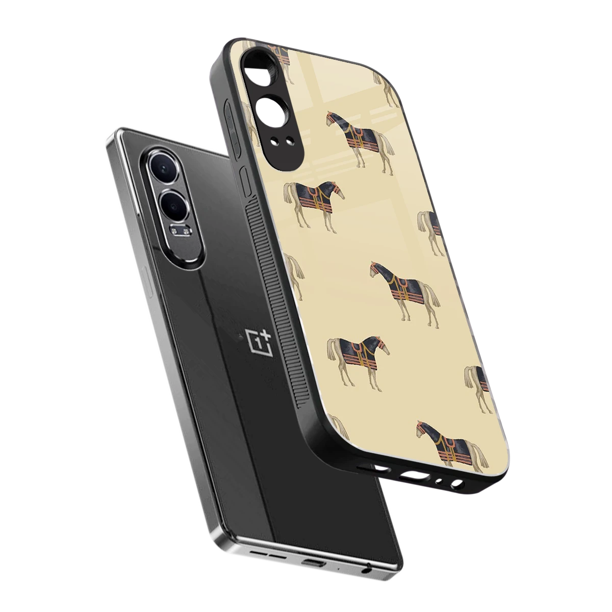 Vintage Rider sleek oneplus nord ce 4 lite cover with tempered glass back and TPU edges