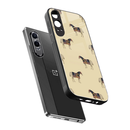 Vintage Rider sleek oneplus nord ce 4 lite cover with tempered glass back and TPU edges