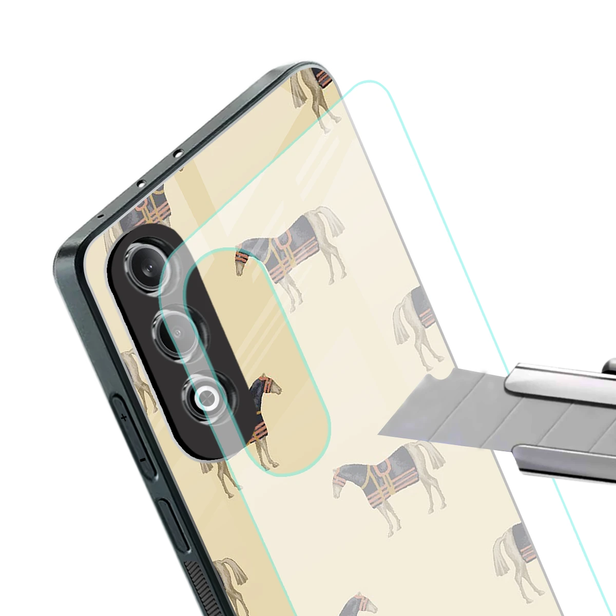 Vintage Rider stylish phone case for oneplus nord ce 4 | glossy glass and slim fit