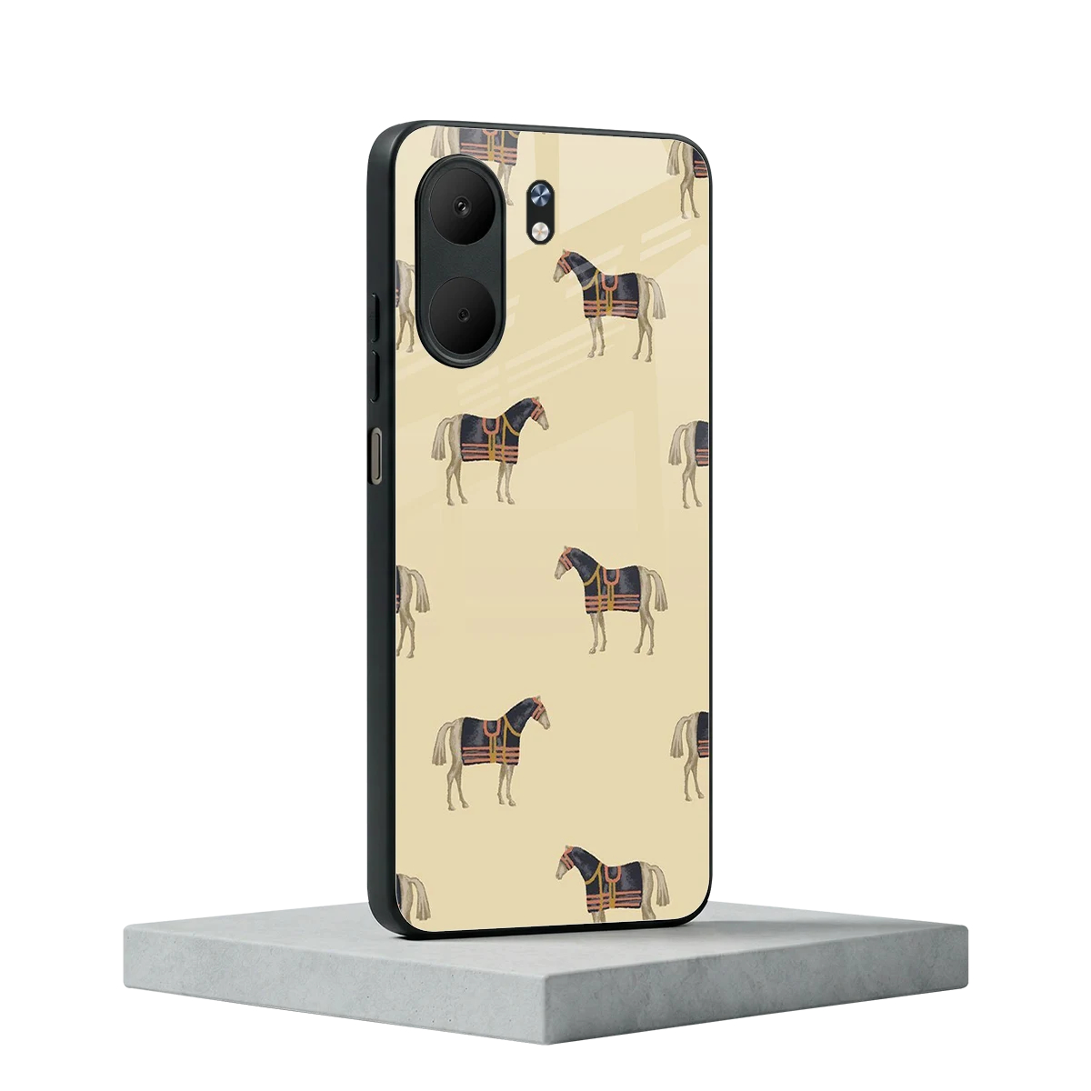Vintage Rider oppo a5x 5g mobile cover | shockproof glass phone case