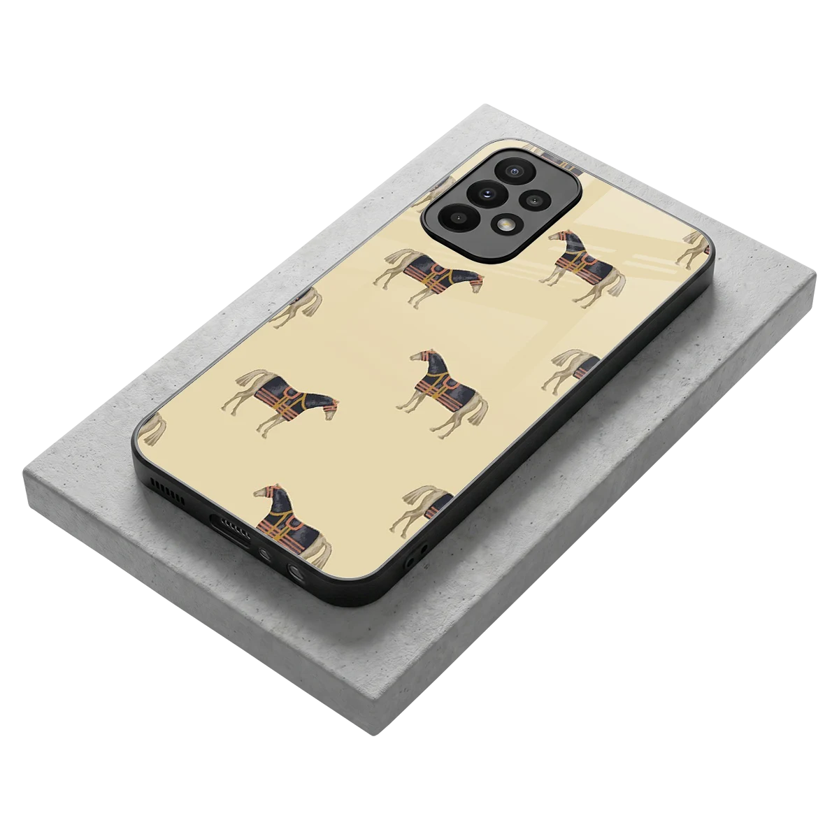 Vintage Rider stylish phone case for samsung galaxy a23 | glossy glass and slim fit