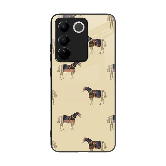 Vintage Rider back phone cover | glass case for vivo v27 5g