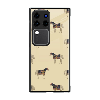 Vintage Rider back phone cover | glass case forvivo v30 pro
