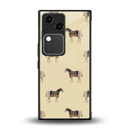 Vintage Rider back phone cover | glass case for vivo v30