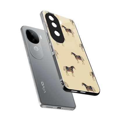 Vintage Rider sleek vivo v40e cover with tempered glass back and TPU edges