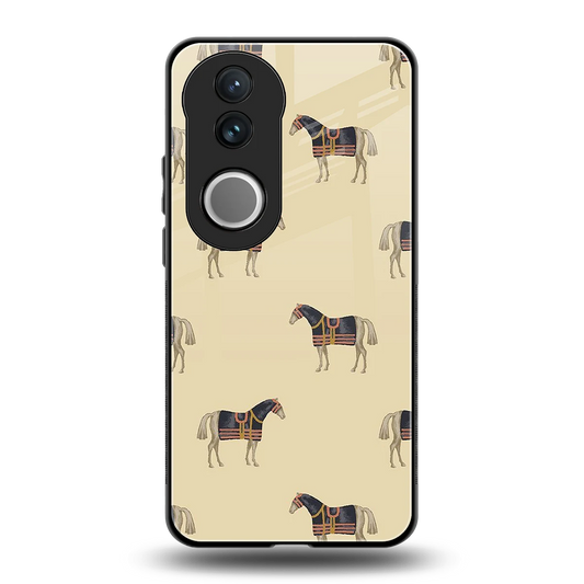 Vintage Rider back phone cover | glass case for vivo v50
