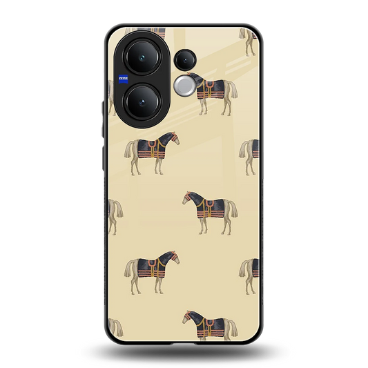 Vintage Rider back phone cover | glass case for vivo v60