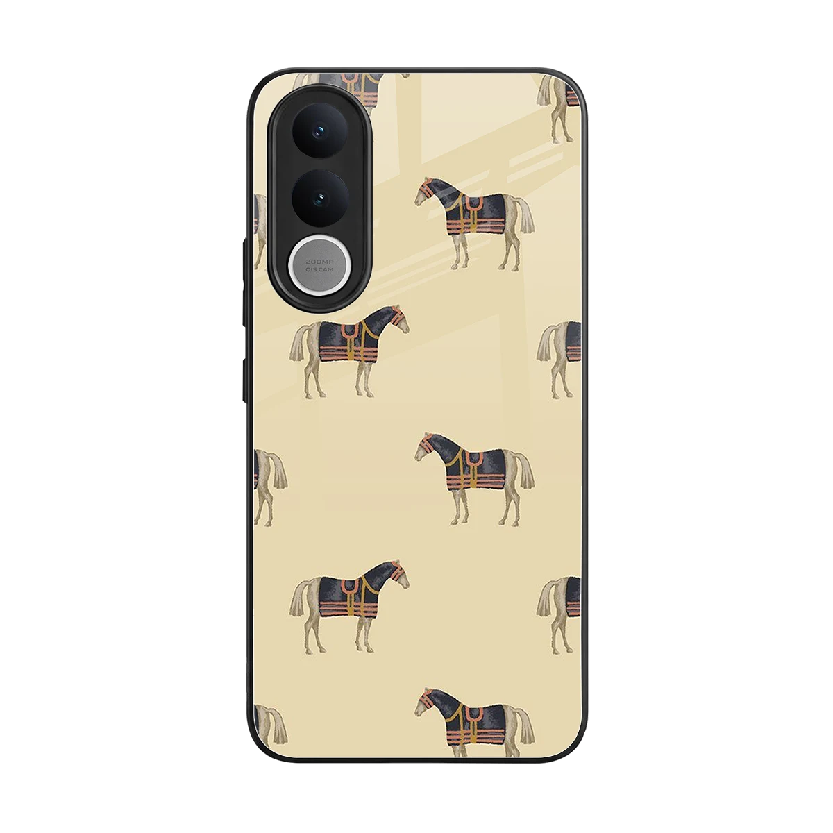 Vintage Rider back phone cover | glass case for vivo v70 fe