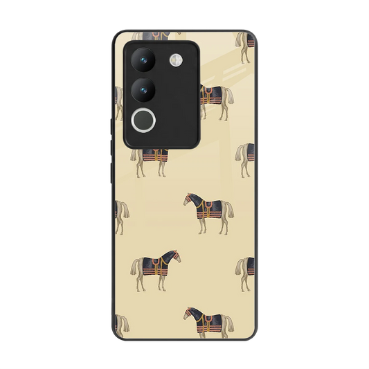 Vintage Rider back phone cover | glass case for vivo y200 5g