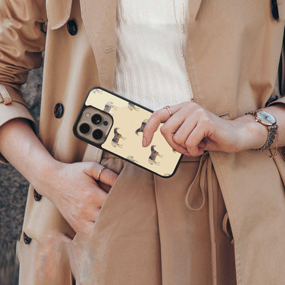 Vintage Rider luxury glass phone case for iPhone 16 | scratch and drop resistant