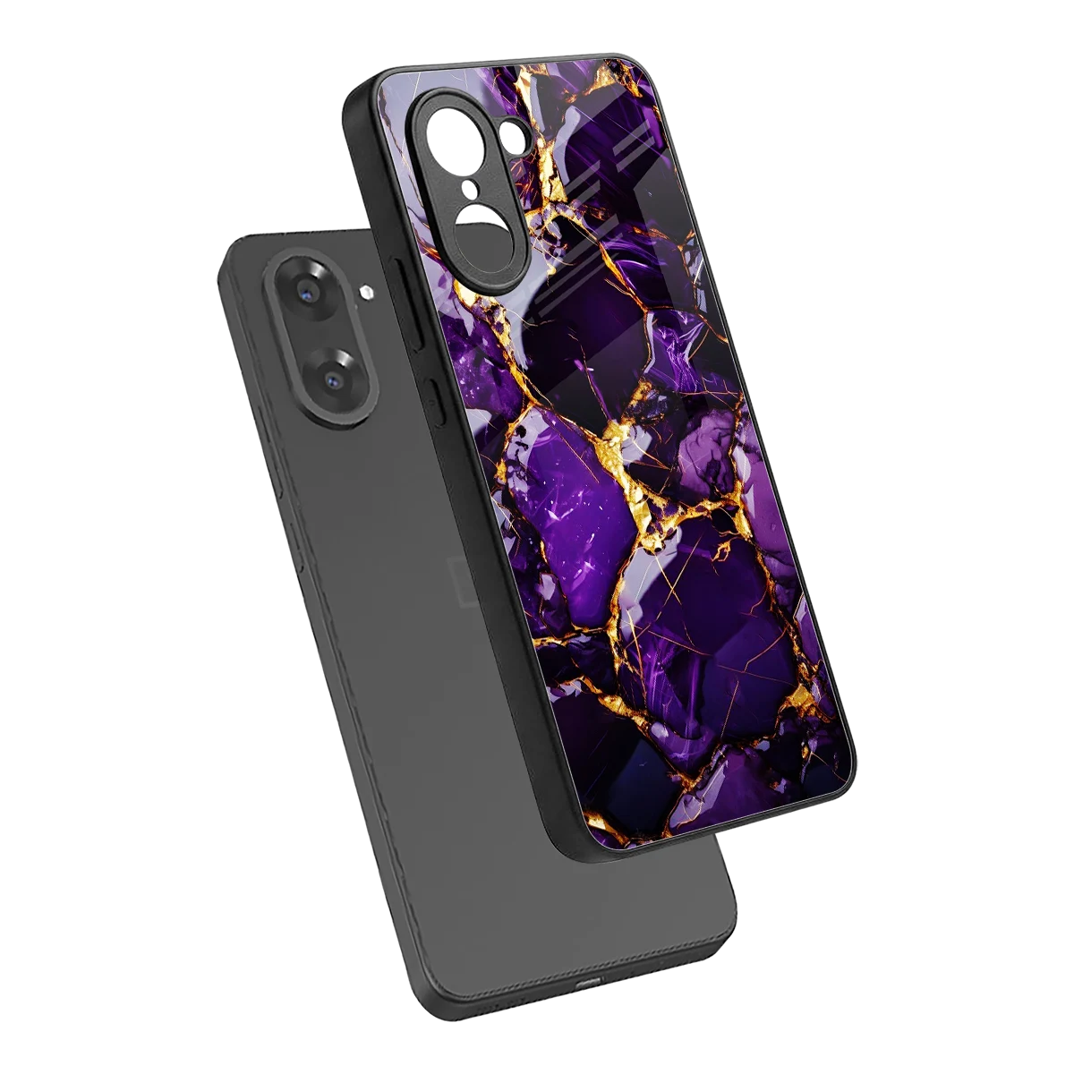 Violet Luxe sleek oneplus nord ce5 5g cover with tempered glass back and TPU edges
