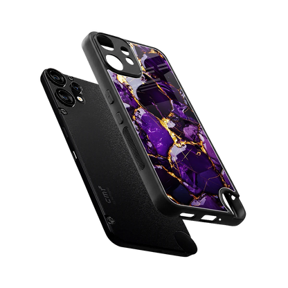 Violet Luxe sleek cmf nothing phone 2 pro cover with tempered glass back and TPU edges