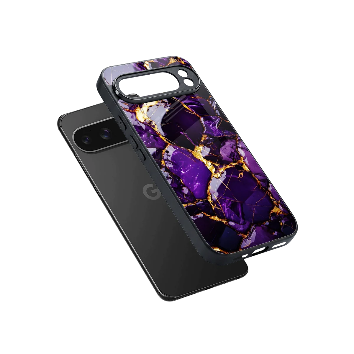 Violet Luxe sleek google pixel 10 pro xl cover with tempered glass back and TPU edges