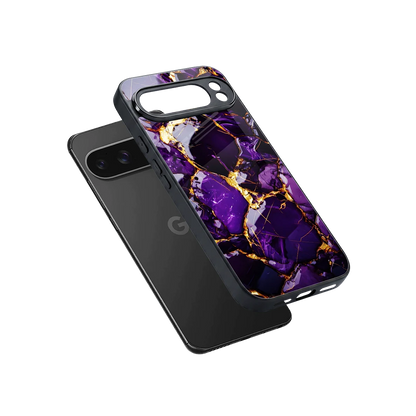 Violet Luxe sleek google pixel 10 pro xl cover with tempered glass back and TPU edges
