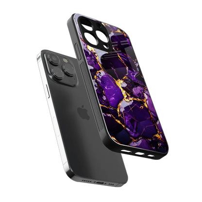 Violet Luxe sleek iphone 15 pro max cover with tempered glass back and TPU edges