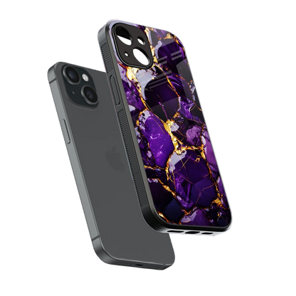 Violet Luxe sleek iphone 15 cover with tempered glass back and TPU edges