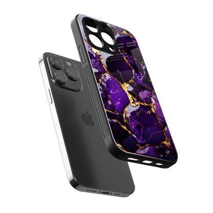 Violet Luxe sleek iphone 15 pro cover with tempered glass back and TPU edges