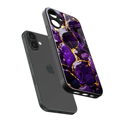 Violet Luxe sleek iphone 16 plus cover with tempered glass back and TPU edges