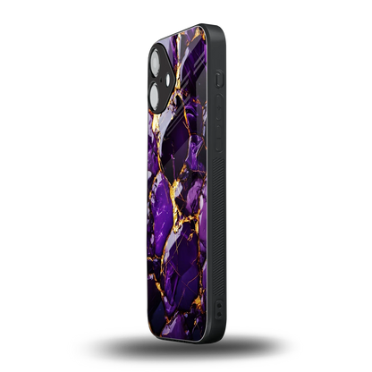 Violet Luxe iphone 16 plus mobile cover | shockproof glass phone case