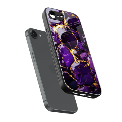 Violet Luxe sleek iphone 16e cover with tempered glass back and TPU edges