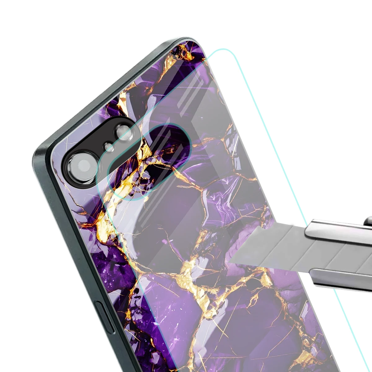 Violet Luxe stylish phone case for iphone 16e | glossy glass and slim fit