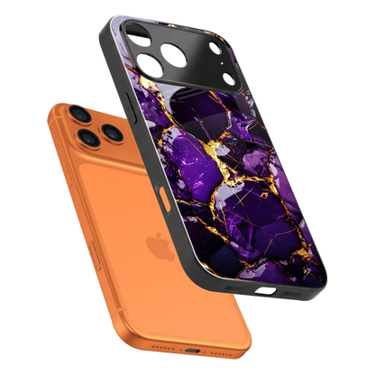 Violet Luxe sleek iphone 17 pro cover with tempered glass back and TPU edges