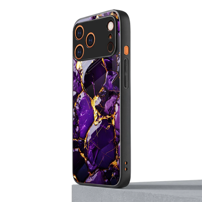 Violet Luxe iphone 17 pro mobile cover | shockproof glass phone case