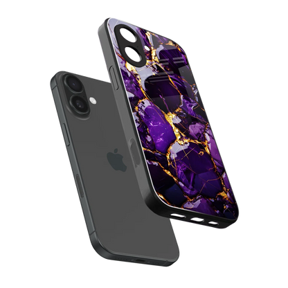 Violet Luxe sleek iphone 17 cover with tempered glass back and TPU edges