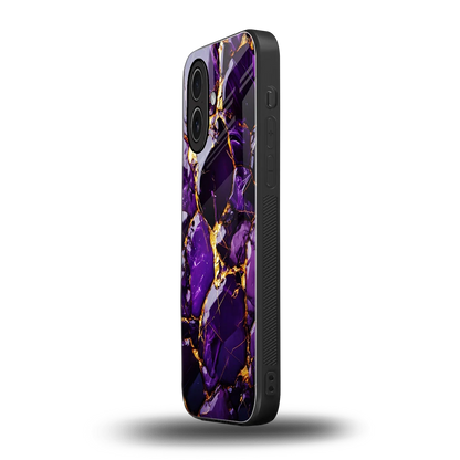 Violet Luxe iphone 17 mobile cover | shockproof glass phone case