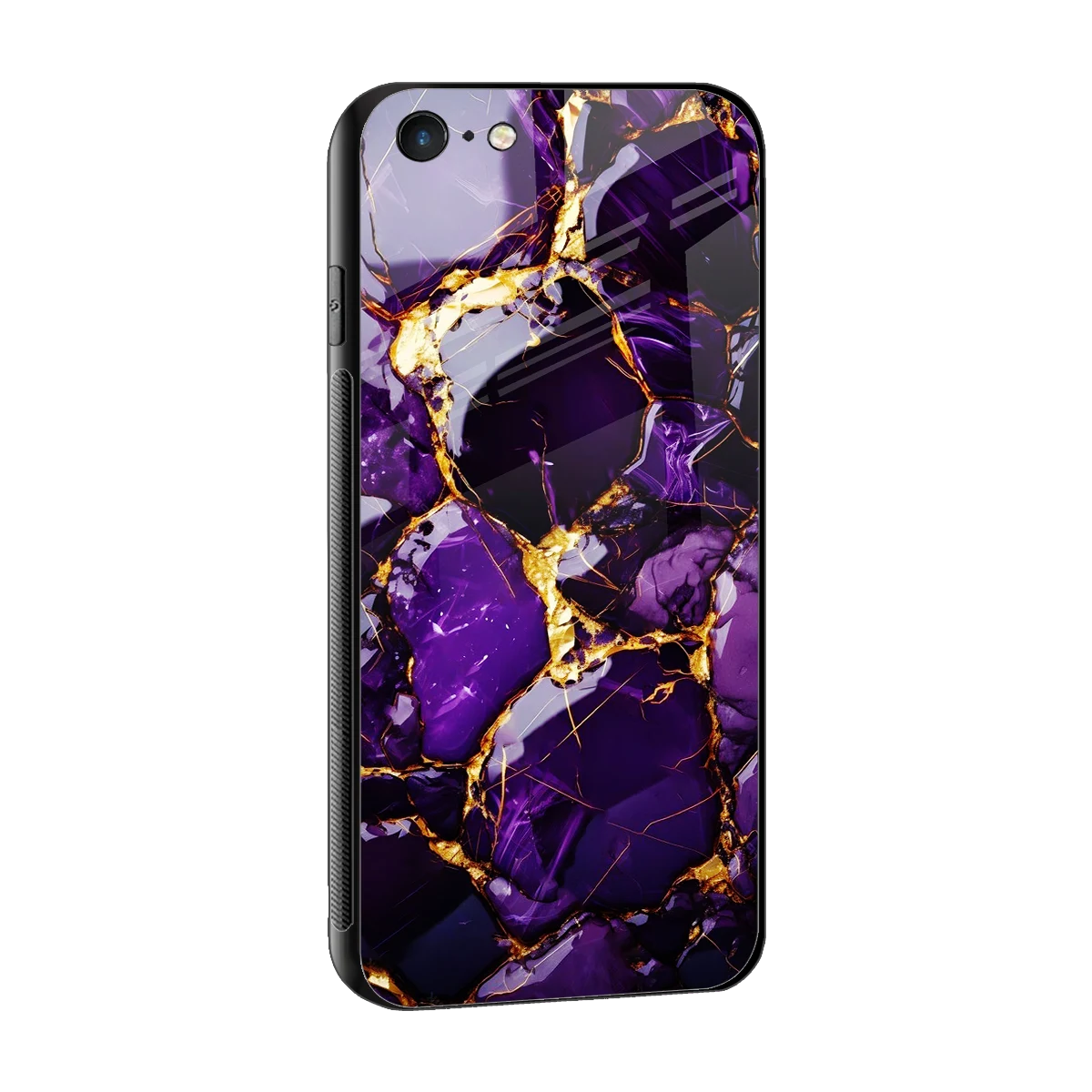 Violet Luxe sleek iphone 6s plus cover with tempered glass back and TPU edges