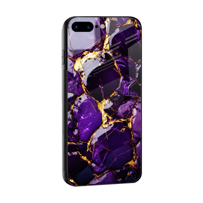 Violet Luxe sleek iphone 8 plus cover with tempered glass back and TPU edges