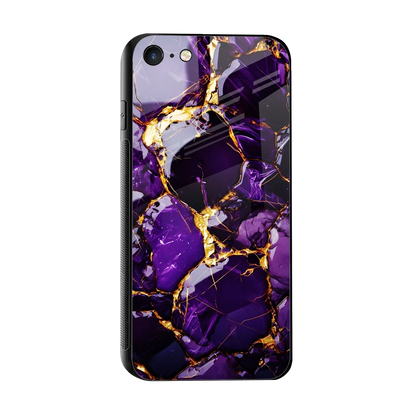 Violet Luxe sleek iphone 7 cover with tempered glass back and TPU edges
