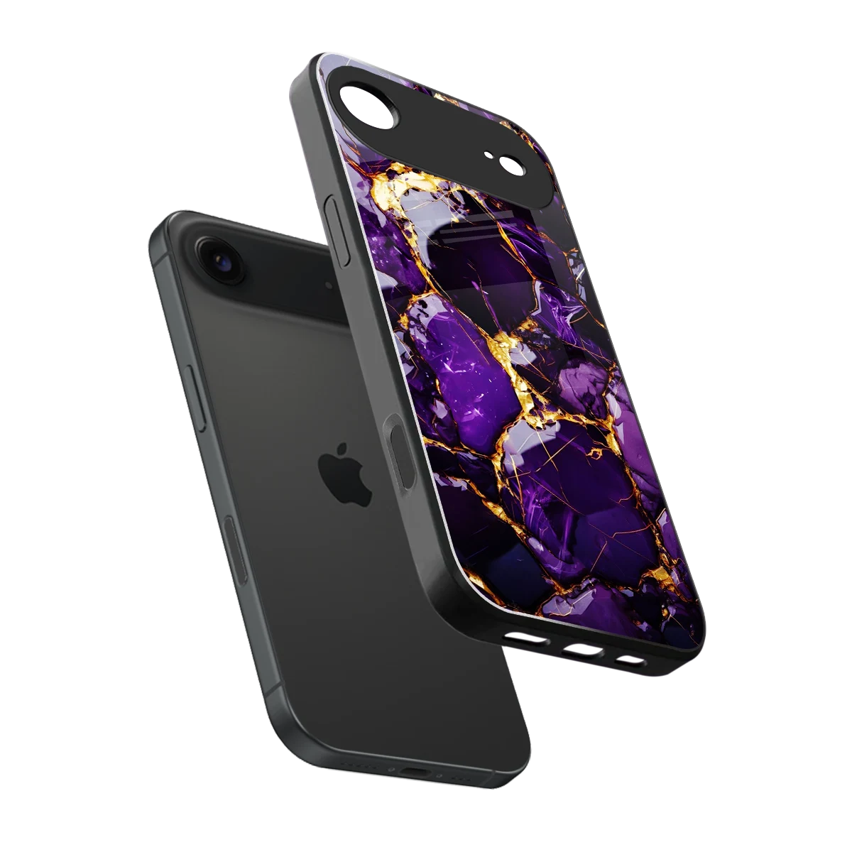 Violet Luxe sleek iphone air cover with tempered glass back and TPU edges