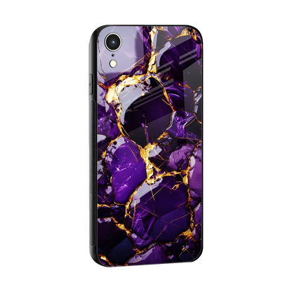 Violet Luxe sleek iphone xr cover with tempered glass back and TPU edges