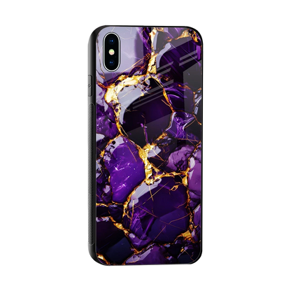 Violet Luxe sleek iphone xs max cover with tempered glass back and TPU edges