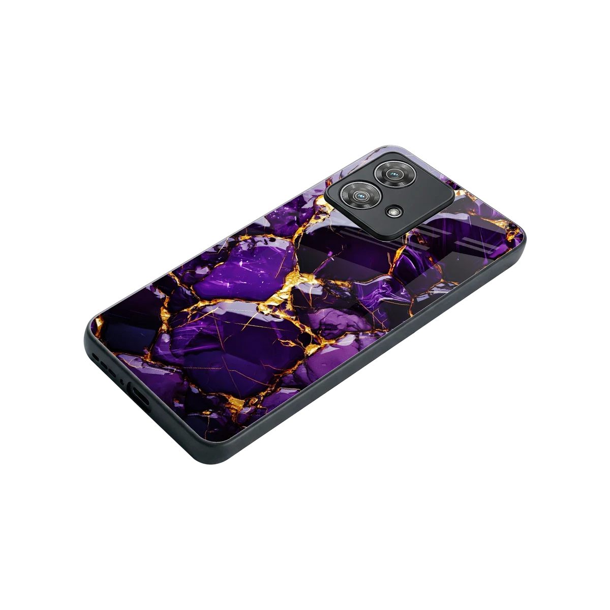 Violet Luxe stylish phone case for motorola edge 40 neo 5g | glossy glass and slim fit