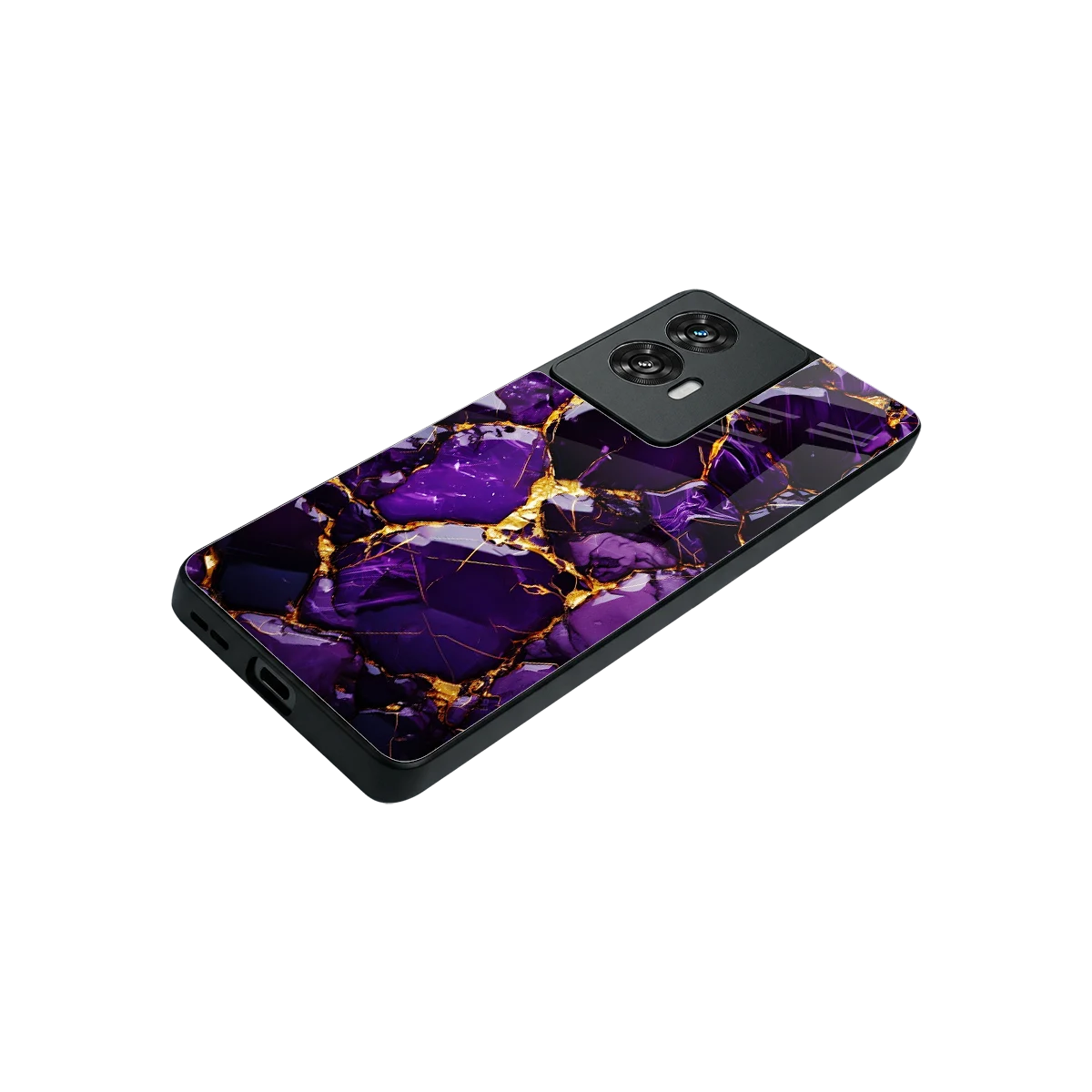Violet Luxe stylish phone case for motorola edge 50 fusion | glossy glass and slim fit