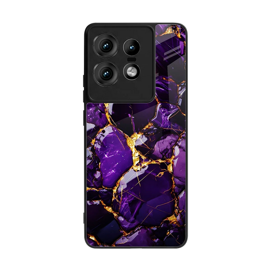 Violet Luxe back phone cover | glass case for motorola edge 50 pro