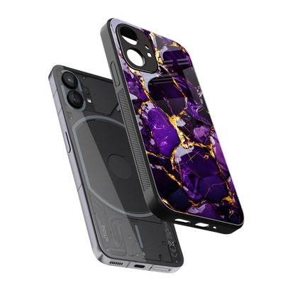 Violet Luxe sleek nothing phone 1 cover with tempered glass back and TPU edges
