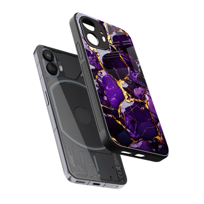 Violet Luxe sleek nothing phone 2 cover with tempered glass back and TPU edges